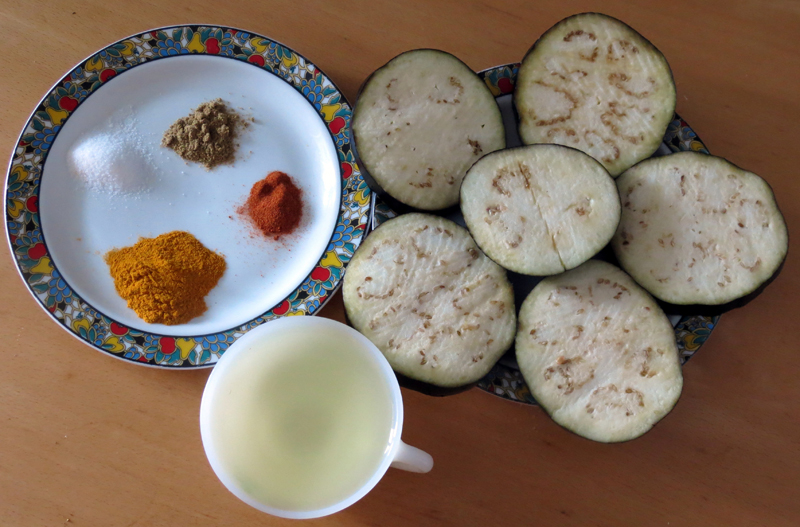 Bengali Begun Bhaja Ingredients