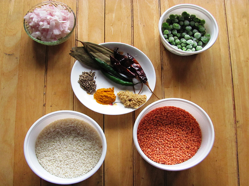 Bengali Khichuri Ingredients