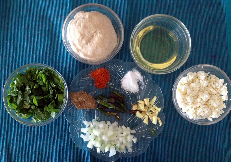 Palak Paneer Paratha Ingredients