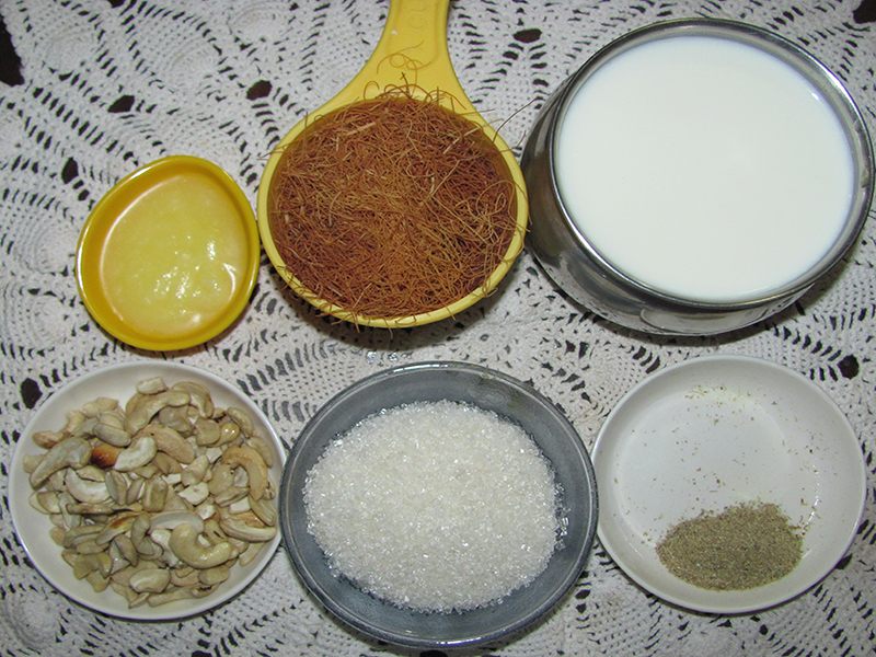Sevaiyan Kheer Ingredients