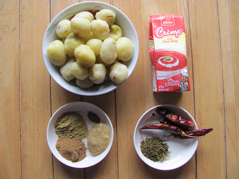Tandoori Aloo Ingredients